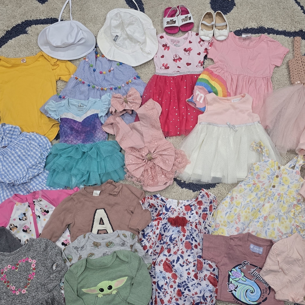 Baby Girl Mystery Clothing Bundle – Size 6-12 months (15–20 Items!)